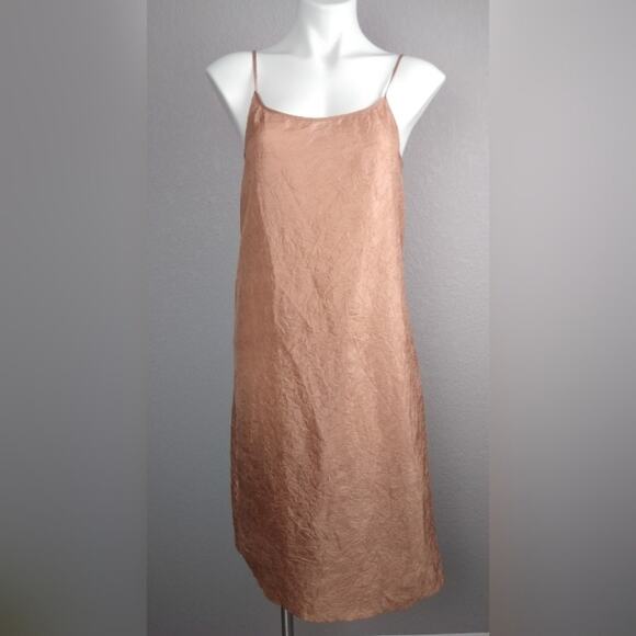 EILEEN FISHER Lightweight Crushed Silk Slip Dress Size XS - Picture 2 of 11